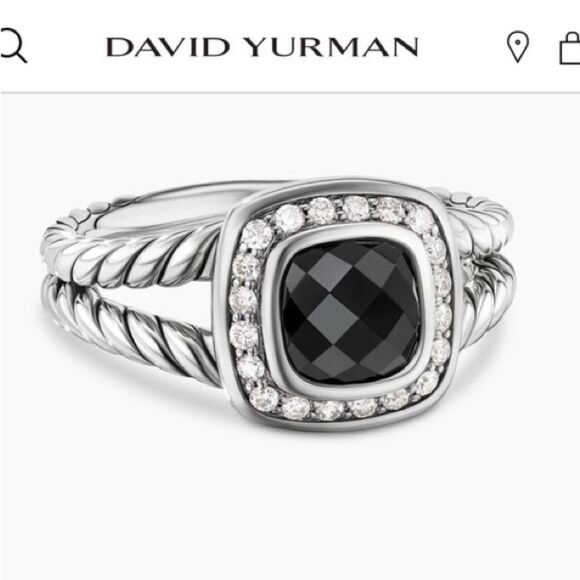 David Yurman Petite Albion Ring with Diamonds 7mm - Picture 1 of 8